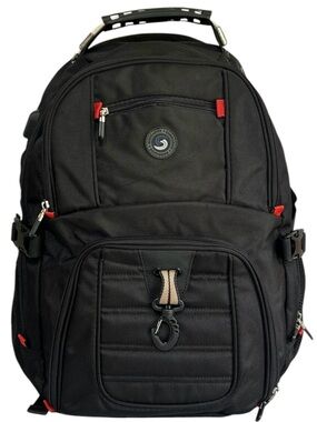 SHRRADOO Extra Large Travel Laptop Backpack Unisex Black Hiking Camping
